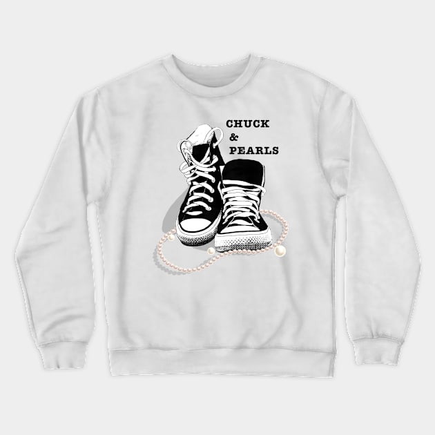 Chuck and Pearls Crewneck Sweatshirt by DreamPassion